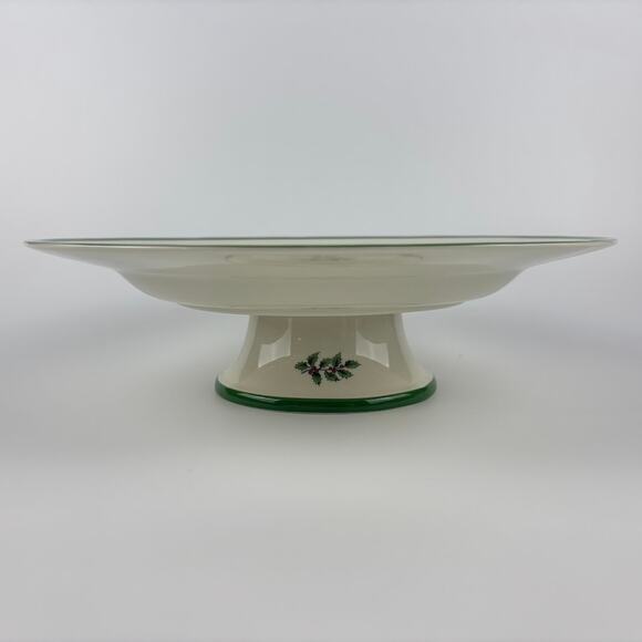 Spode Christmas Tree Footed Cake Plate 10.5" Christmas Serveware - Picture 9 of 14